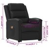 vidaXL Fauteuil de massage Noir Similicuir