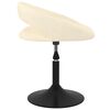 vidaXL Chaise pivotante de salle &agrave; manger Cr&egrave;me Velours