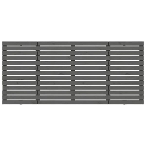 vidaXL T&ecirc;te de lit murale Gris 166x3x91,5 cm Bois massif de pin