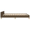 vidaXL Cadre de lit sans matelas marron fonc&eacute; 140x190 cm tissu