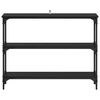 vidaXL Table console Ch&ecirc;ne noir 100 x 22,5 x 75 cm Bois d'ing&eacute;nierie