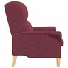 vidaXL fauteuil Rouge bordeaux 76 x 94 x 102 cm tissu