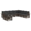 vidaXL Ensemble de canap&eacute; de jardin 10 pc 10 place Gris polyrotin