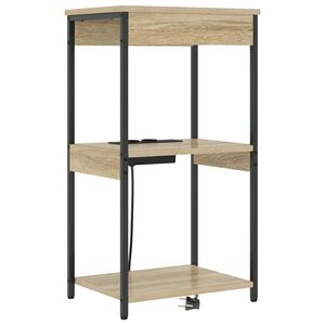 vidaXL Cabinet de chevet avec &eacute;tag&egrave;re Ch&ecirc;ne Sonoma 41 x 31 x 76 cm