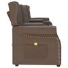 vidaXL Fauteuil inclinable porte-gobelets 4 places marron similicuir
