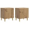 vidaXL Cabinet de chevet 2 pi&egrave;ces Ch&ecirc;ne artisanal 43 x 34,5 x 50 cm