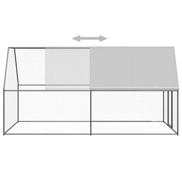 vidaXL Poulailler d'ext&eacute;rieur 2x4x2 m Acier galvanis&eacute;