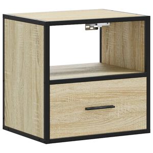 vidaXL Table de chevet murale ch&ecirc;ne sonoma 40x31x39,5 cm
