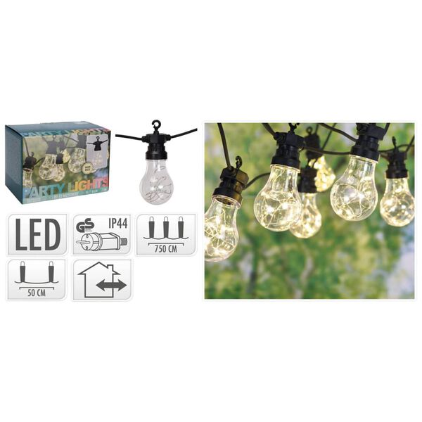 ProGarden Ensemble d'&eacute;clairage &agrave; LED de f&ecirc;te de jardin 100 micro LED