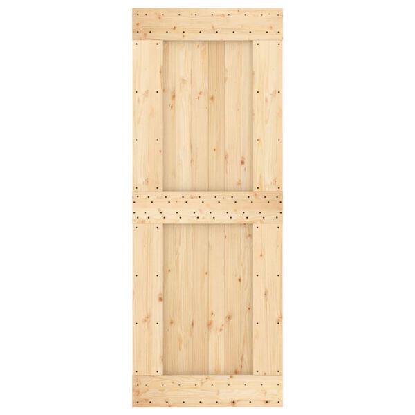 vidaXL Porte coulissante et kit de quincaillerie 80x210 cm pin massif