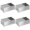 vidaXL Bordure de Pelouse 4 pcs 100 x 60 x 35 cm Acier Argent&eacute;