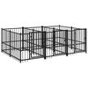 vidaXL Chenil d'ext&eacute;rieur pour chiens Acier 5,63 m&sup2;