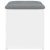 vidaXL Banc de rangement Blanc 42x42x45 cm Bois d'ing&eacute;nierie