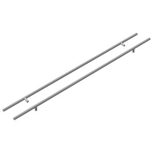 vidaXL Poign&eacute;e de cabinet 2 pcs Argent&eacute; 800 mm Acier inoxydable