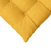 vidaXL Coussins de siège 4 pcs Jaune clair 40 x 40 x 6 cm
