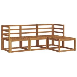 vidaXL Ensemble de canap&eacute;s d'ext&eacute;rieur 4 pcs Naturel