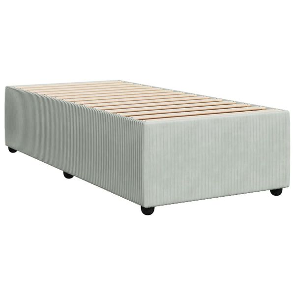 vidaXL Cadre de lit sans matelas gris clair 90x200 cm velours