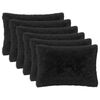 vidaXL Coussin avec oreiller HEERLEN 2 pi&egrave;ces Noir Fleece PV