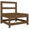 vidaXL Salon de jardin 7 pcs Marron miel Bois de pin massif