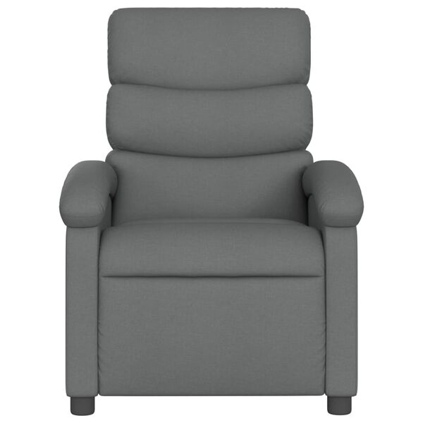 vidaXL Fauteuil inclinable gris fonc&eacute; tissu