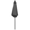 vidaXL Parasol de jardin et lumi&egrave;res LED m&acirc;t en aluminium anthracite