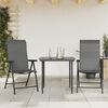 vidaXL Chaises pliables de jardin lot de 2 gris r&eacute;sine tress&eacute;e