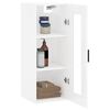 vidaXL Armoire murale blanc brillant 34,5x34x90 cm