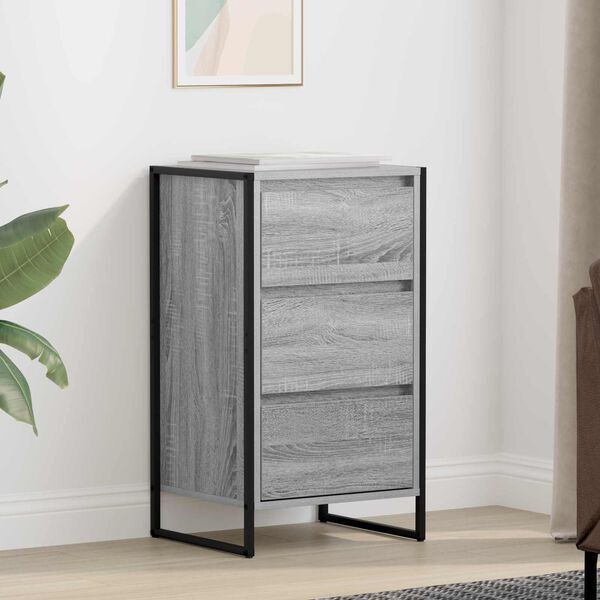 vidaXL Buffet Gris Sonoma 42 x 36 x 75.5 cm Bois d'ing&eacute;nierie