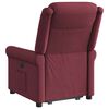 vidaXL Fauteuil inclinable &eacute;lectrique rouge bordeaux tissu