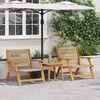 vidaXL Mobilier de jardin 2 pcs Beige 67 x 76 x 73 cm