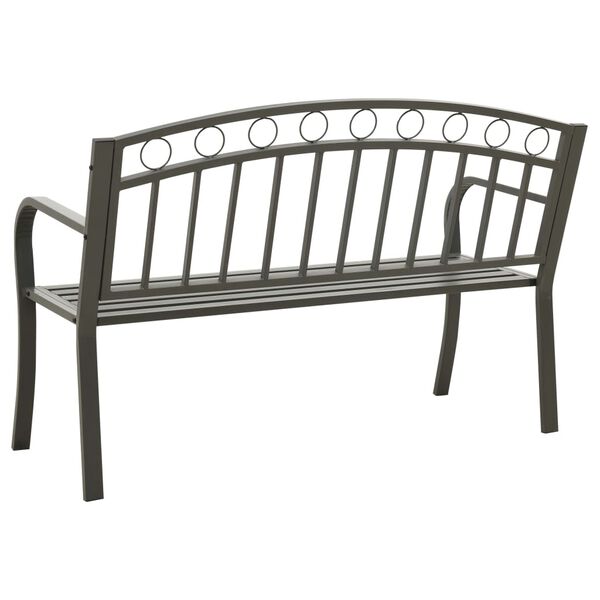 vidaXL Banc de jardin Gris 120 cm Acier