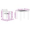 vidaXL Ensemble de salle &agrave; manger pour jardin 3 pcs Marron