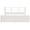 vidaXL Lit biblioth&egrave;que sans matelas blanc 180x200 cm bois pin massif