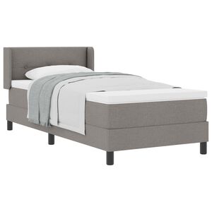 vidaXL Lit &agrave; ressorts avec matelas Taupe 200 x 80 cm Polyester