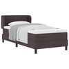 vidaXL Lit &agrave; ressorts avec matelas Marron fonc&eacute; 100 x 200 cm tissu