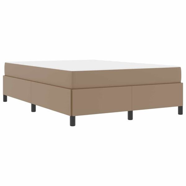 vidaXL Cadre de lit avec matelas Cappuccino 160 x 200 cm Faux cuir
