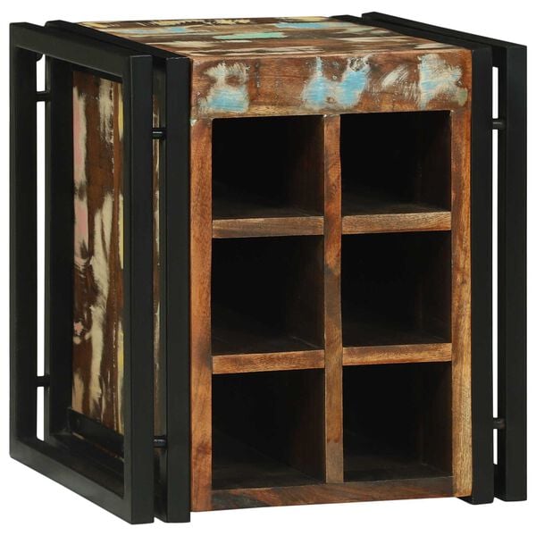 vidaXL Étagère à vin 35 x 35 x 39 cm Bois Recyclé Solide