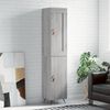 vidaXL Buffet haut Sonoma gris 34,5x34x180 cm Bois d'ing&eacute;nierie