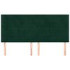 vidaXL T&ecirc;te de lit Vert fonc&eacute; 180x5x118/128 cm Velours