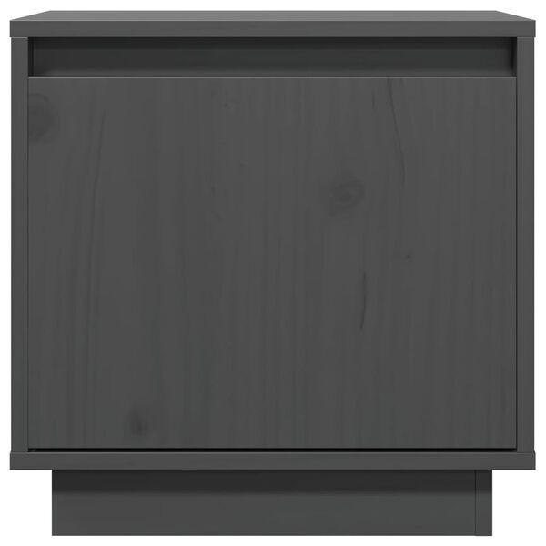 vidaXL Table de chevet Gris 40x30x40 cm Bois de pin solide