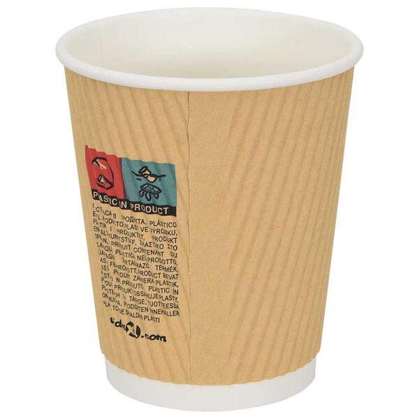 vidaXL Tasses à café en papier 500 pcs 8oz 200ml marron