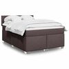 vidaXL Sommier &agrave; lattes de lit avec matelas Marron fonc&eacute; 140x190 cm