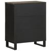 vidaXL Buffet noir 60x33x75 cm bois massif de manguier