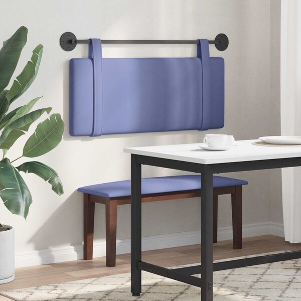 vidaXL T&ecirc;te de lit suspendue Uni Bleu denim 110 x 55 x 5 cm tissu