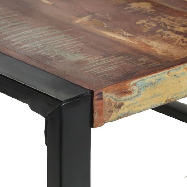 vidaXL Table &agrave; manger 140x140x75 cm Bois de r&eacute;cup&eacute;ration massif