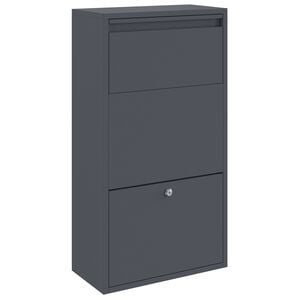 vidaXL Bo&icirc;te de d&eacute;p&ocirc;t de colis Anthracite 44 x 22 x 82 cm Acier