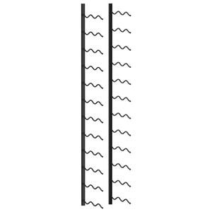 vidaXL Casier à bouteilles mural pour 24 bouteilles Noir Fer