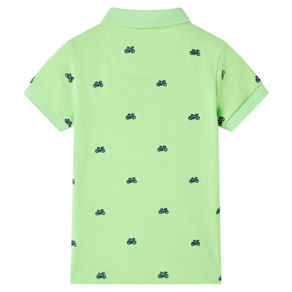 Polo pour enfants vert fluo 128