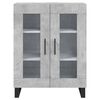 vidaXL Buffet haut Gris b&eacute;ton 69,5x34x180 cm Bois d'ing&eacute;nierie
