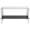 vidaXL Table basse Transparent 110x43x60 cm Verre trempé